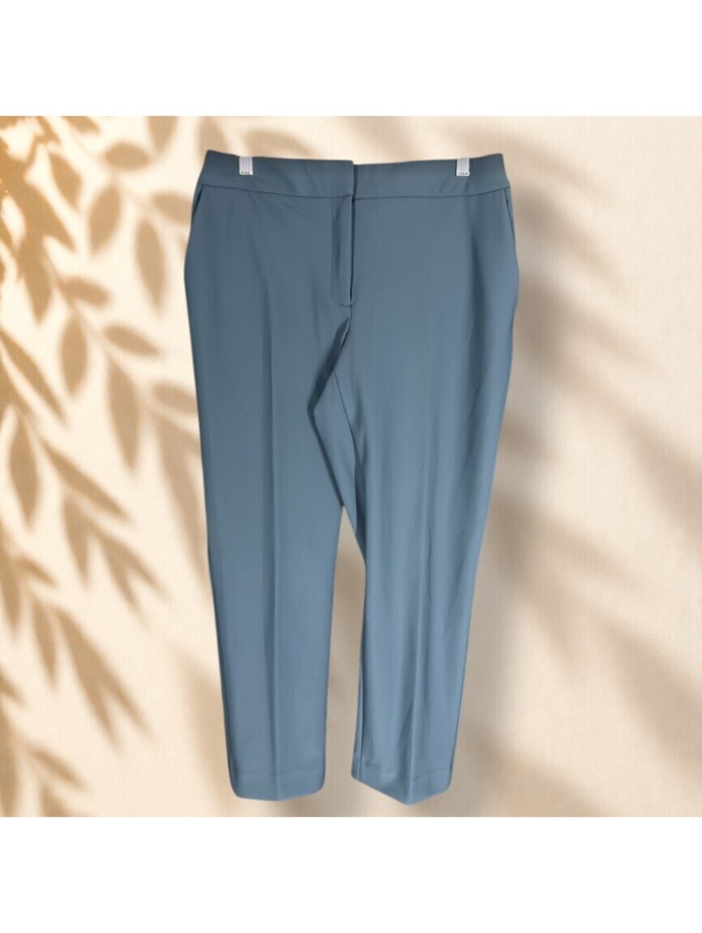 Donna Karan Dress Pants Women S Small Blue Mid Rise Pleated Straight Pockets